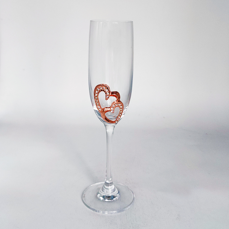 镶钻的水晶香槟酒高脚九州网_九州（中国）